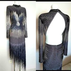 Dazzling ASOS fringe and beads dress